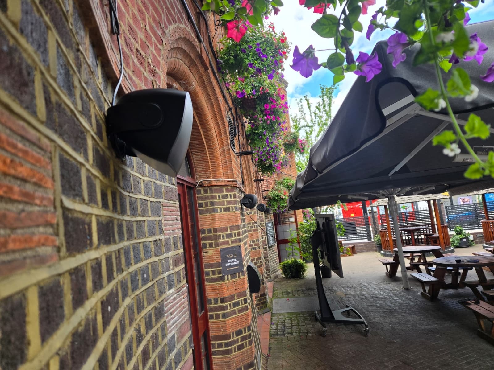 CCTV cameras installed on pub exterior